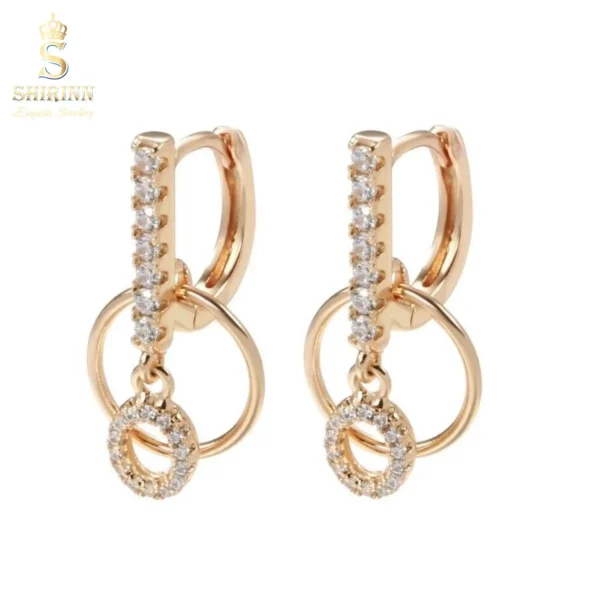 Rose Gold Plated Modern Party Earrings