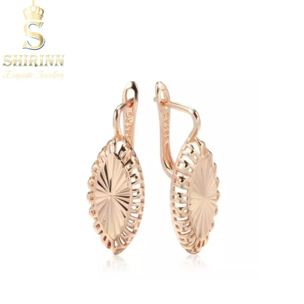 14k Rose Gold Plated Beautiful Rays Earrings