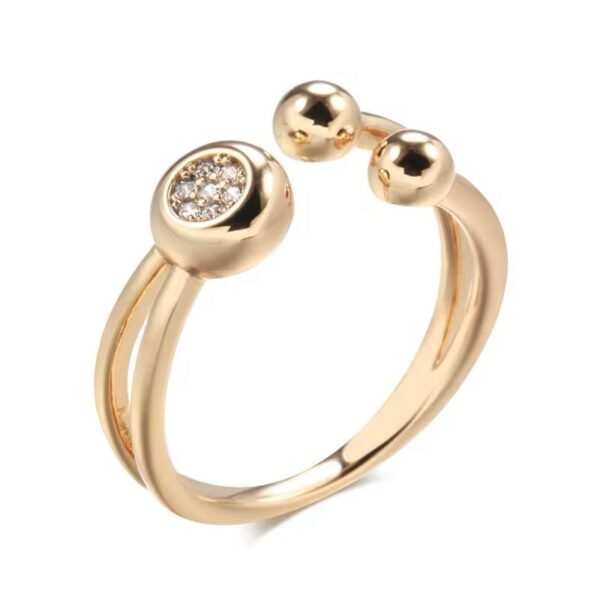 14k Rose Gold Plated  Moon Open Ring