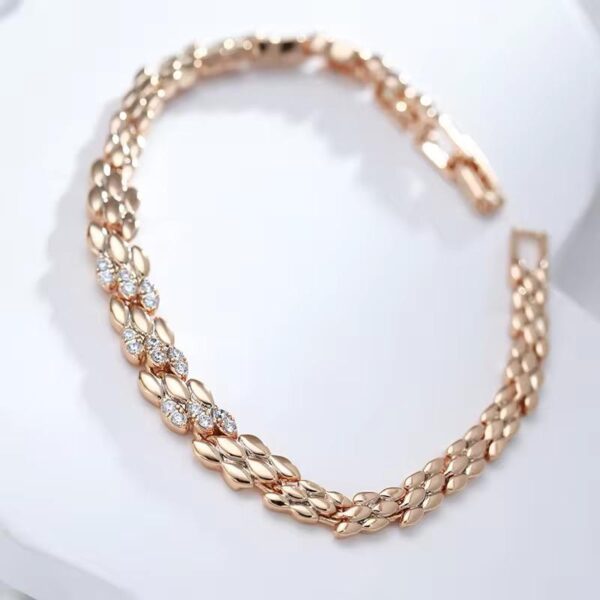 14k Rose Gold Plated Luxury Diana Bracelet