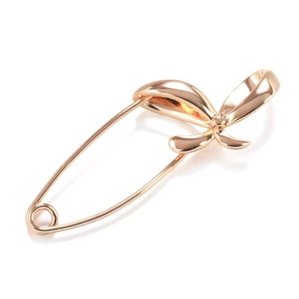 Shirinn Bow Knot Luxury 14k Rose Gold Plated Brooch