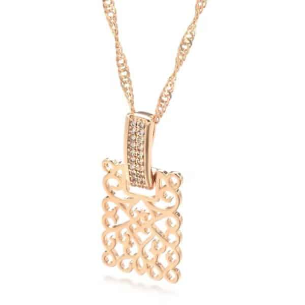 Shirinn Luxury Oriental Square  Pendant & Necklace