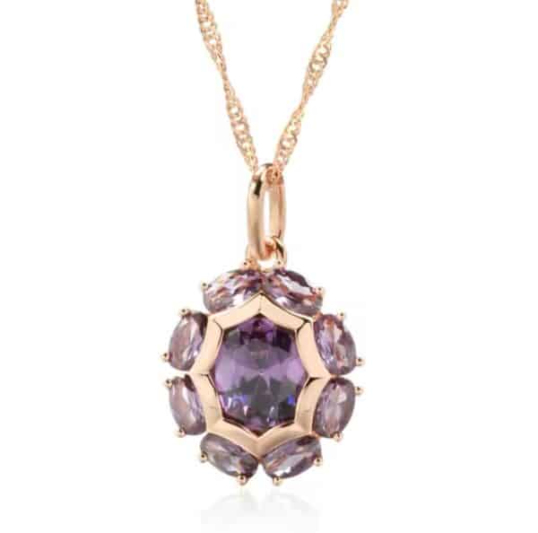 Shirinn Luxury Lavender Pendant & Necklace