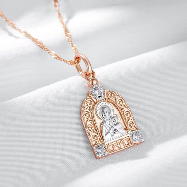 Shirinn Luxury Virgin Mary Pendant & Necklace